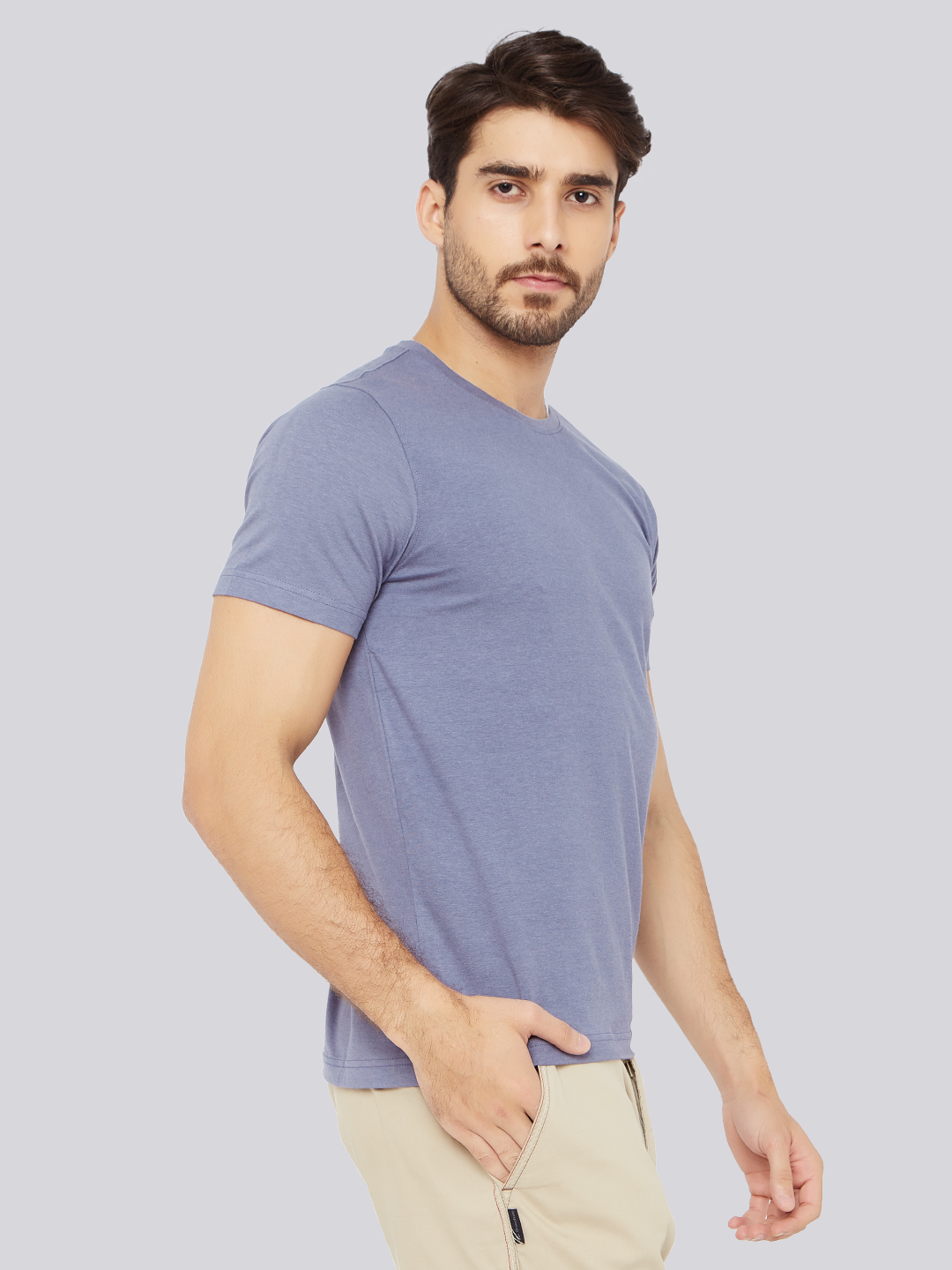 ash blue color shirt