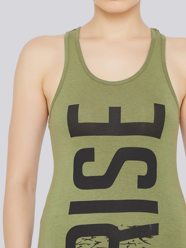 athletic wear, workout wear, workout gear, exercise gear, running apparel, womens workout clothes, activewear for women, gym sleeveless t shirts, gym tank tops, womens workout tank tops, athletic tank tops, printed tank tops, green tank top