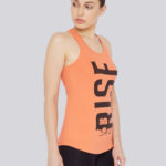 athletic wear, workout wear, workout gear, exercise gear, running apparel, womens workout clothes, activewear for women, gym sleeveless t shirts, gym tank tops, womens workout tank tops, athletic tank tops, printed tank tops, orange tank top