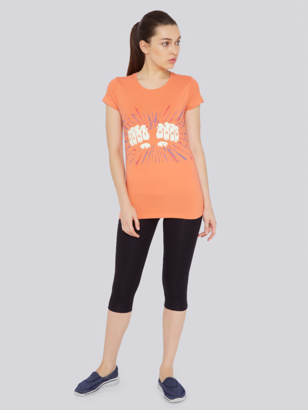 work out clothes, sports apparel, workout clothing, fitness clothes, athletic wear, workout clothes, activewear for women, tee shirt, tee shirts, tees, gym tshirts, printed tshirt, printed t shirts, printed t shirt, funky t shirts, tshirts for girls, ladies tops, ladies tshirts, orange tshirt